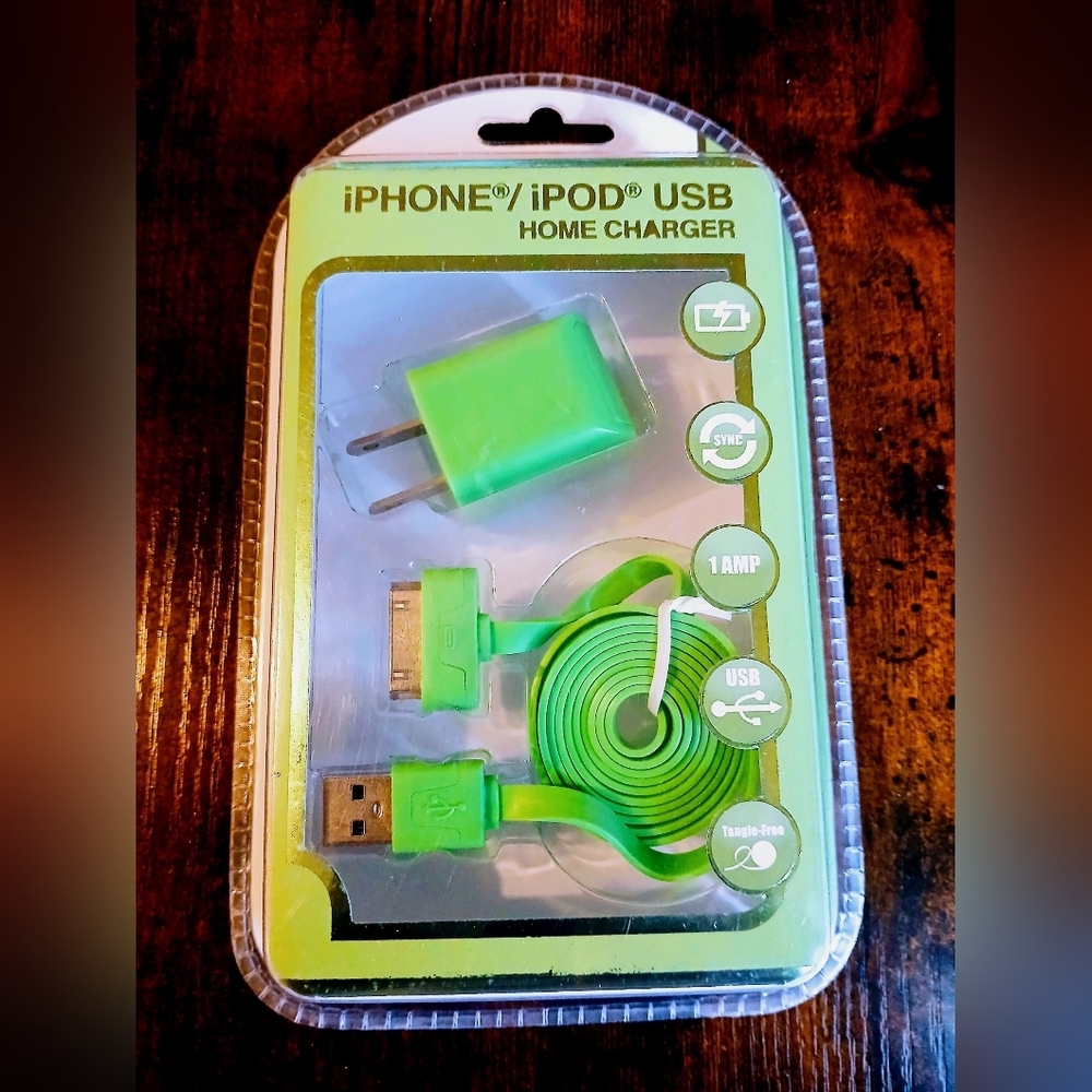 Green USB Charger for iPhone/iPod
